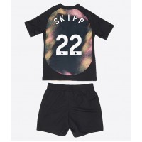 Camiseta Leicester City Oliver Skipp #22 Segunda Equipación Replica 2024-25 para niños mangas cortas (+ Pantalones cortos)